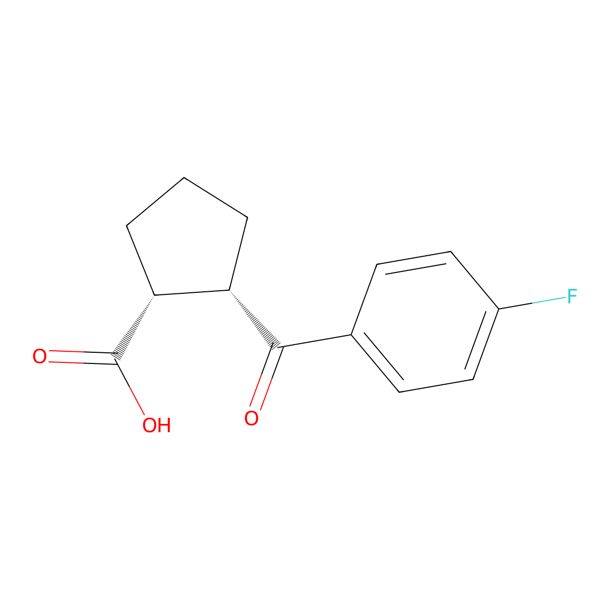 cis-2-(4-Fluorobenzoyl)cyclopentane-1-carboxylic acid molecular structure, CAS 733740-16-4