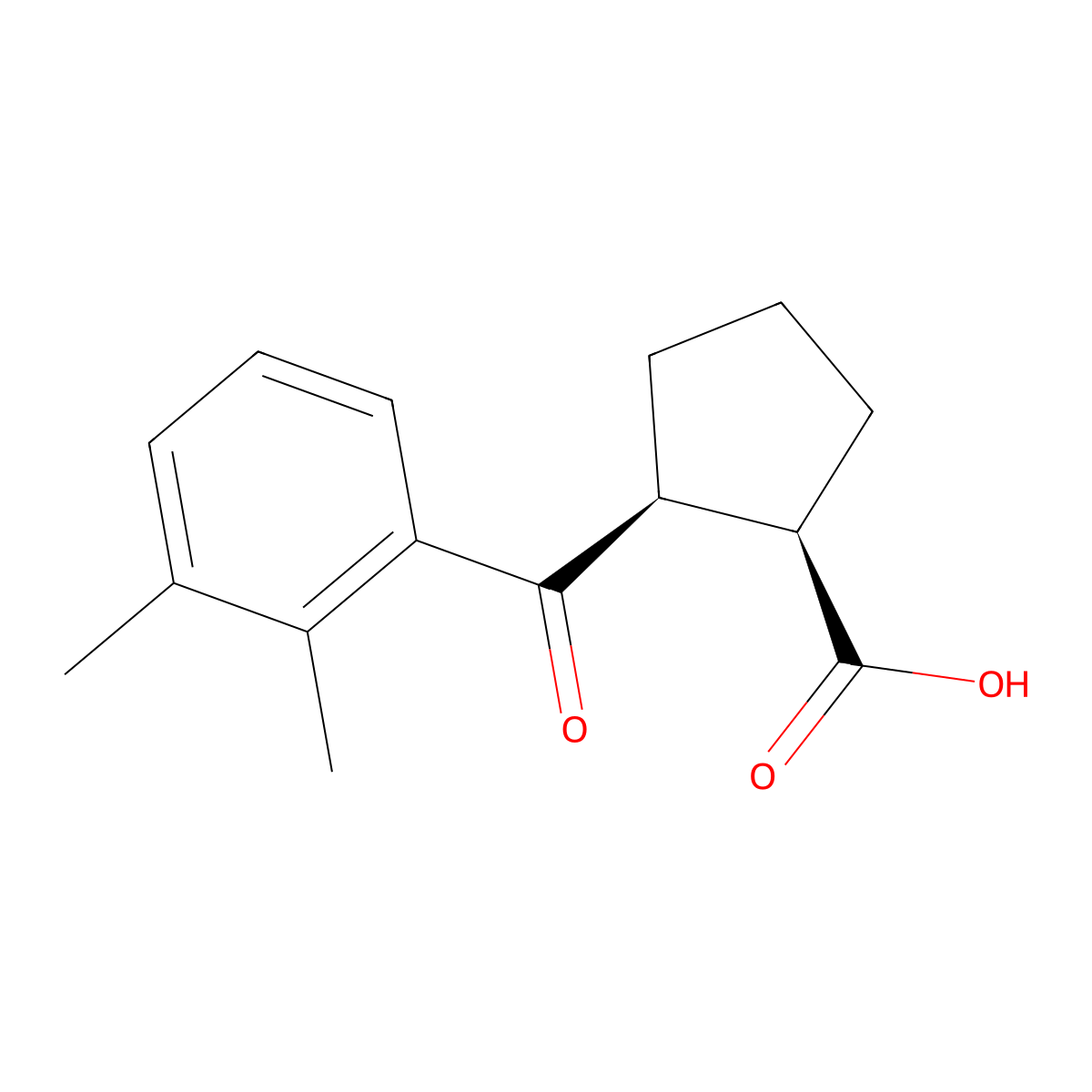 cis-2-(2,3-Dimethylbenzoyl)cyclopentane-1-carboxylic acid molecular structure, CAS 733740-17-5