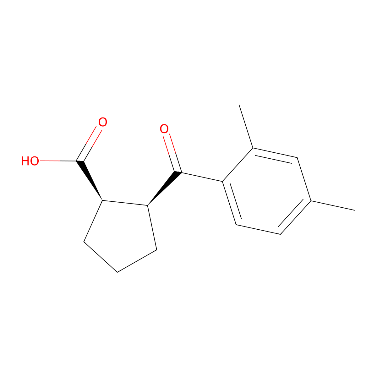 cis-2-(2,4-Dimethylbenzoyl)cyclopentane-1-carboxylic acid molecular structure, CAS 733740-18-6
