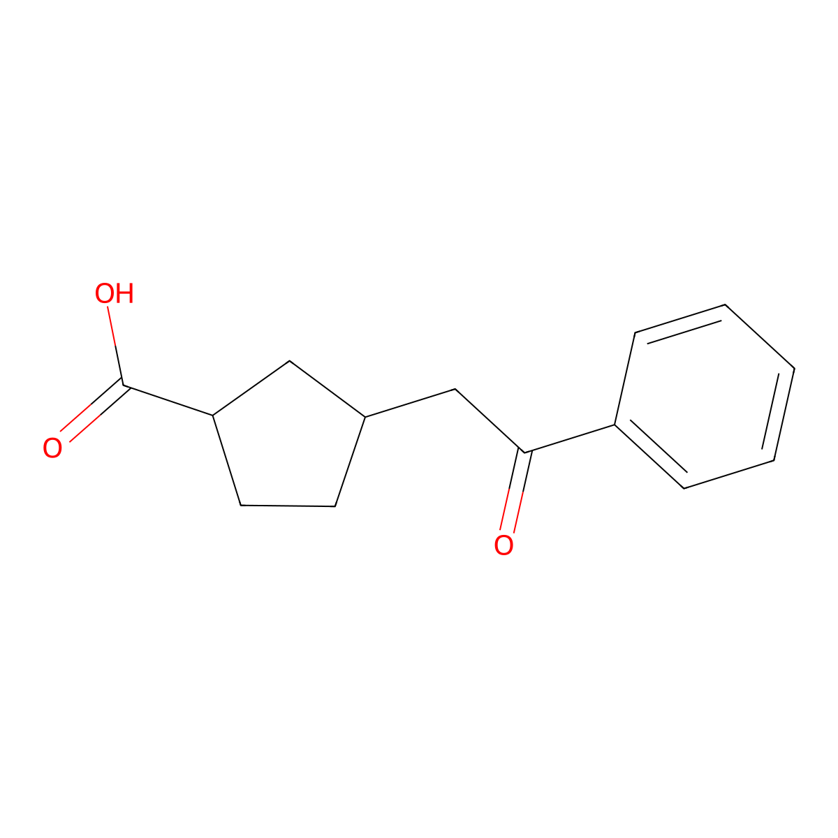 3-Phenacylcyclopentanecarboxylic acid molecular structure, CAS 733740-23-3
