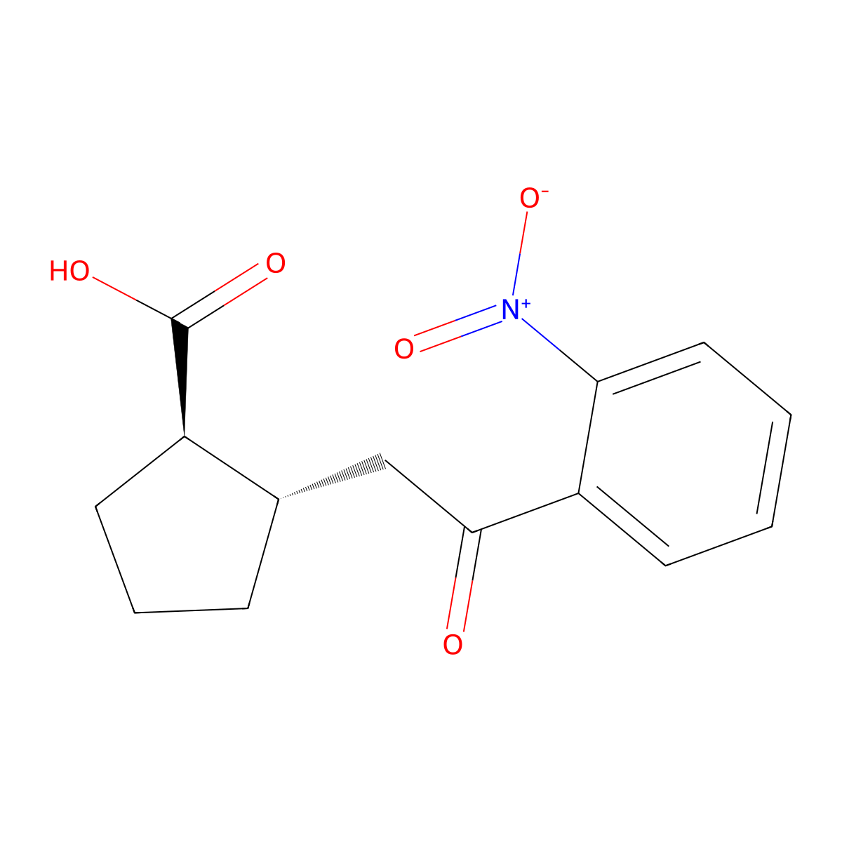 trans-2-[2-Oxo-2-(2-nitrophenyl)ethyl]cyclopentane-1-carboxylic acid molecular structure, CAS 733740-76-6