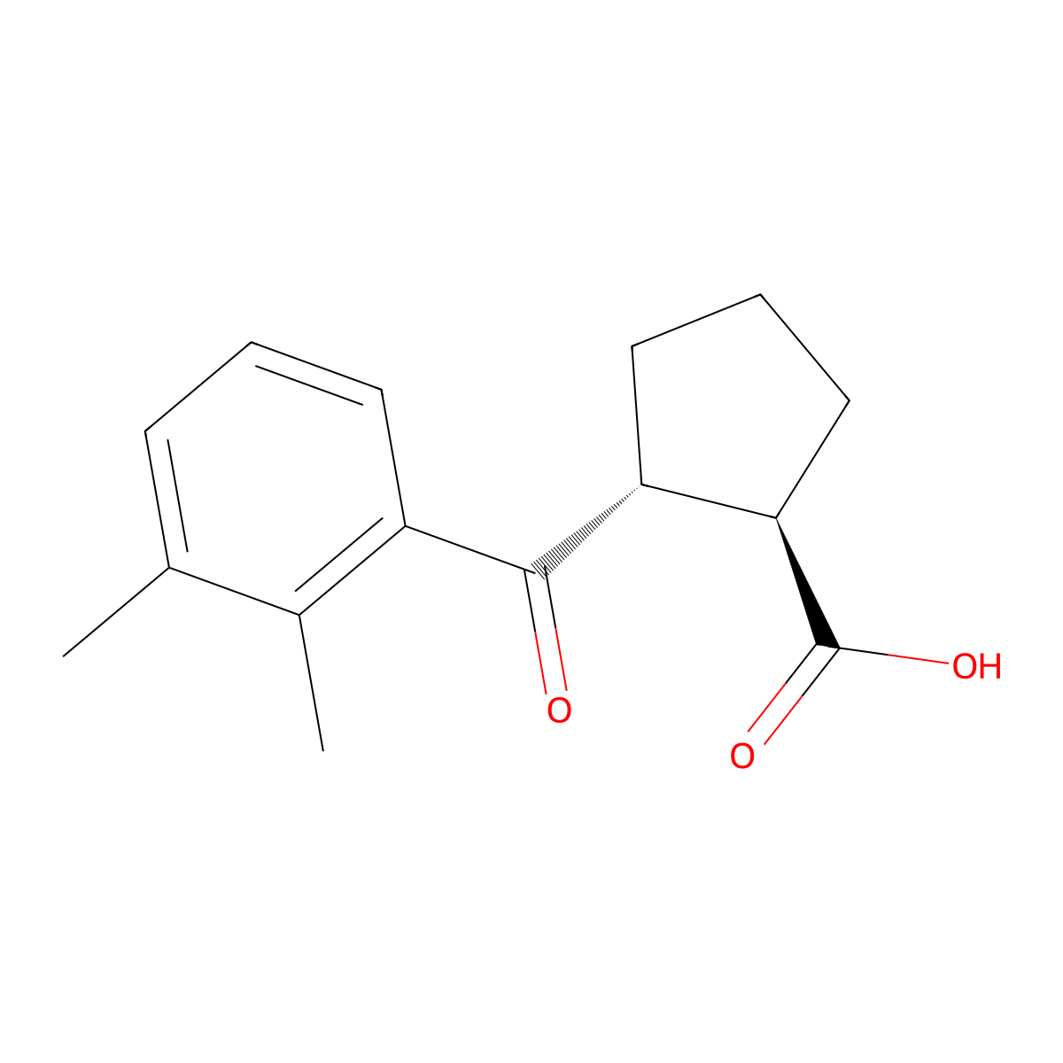 trans-2-(2,3-Dimethylbenzoyl)cyclopentane-1-carboxylic acid molecular structure, CAS 733741-12-3