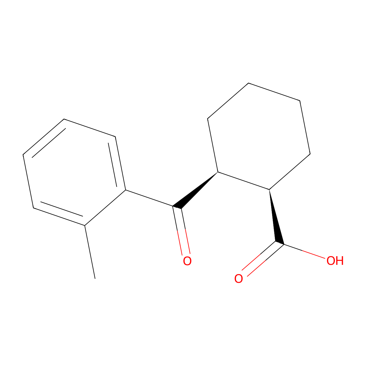 cis-2-(2-Methylbenzoyl)cyclohexane-1-carboxylic acid molecular structure, CAS 733742-59-1