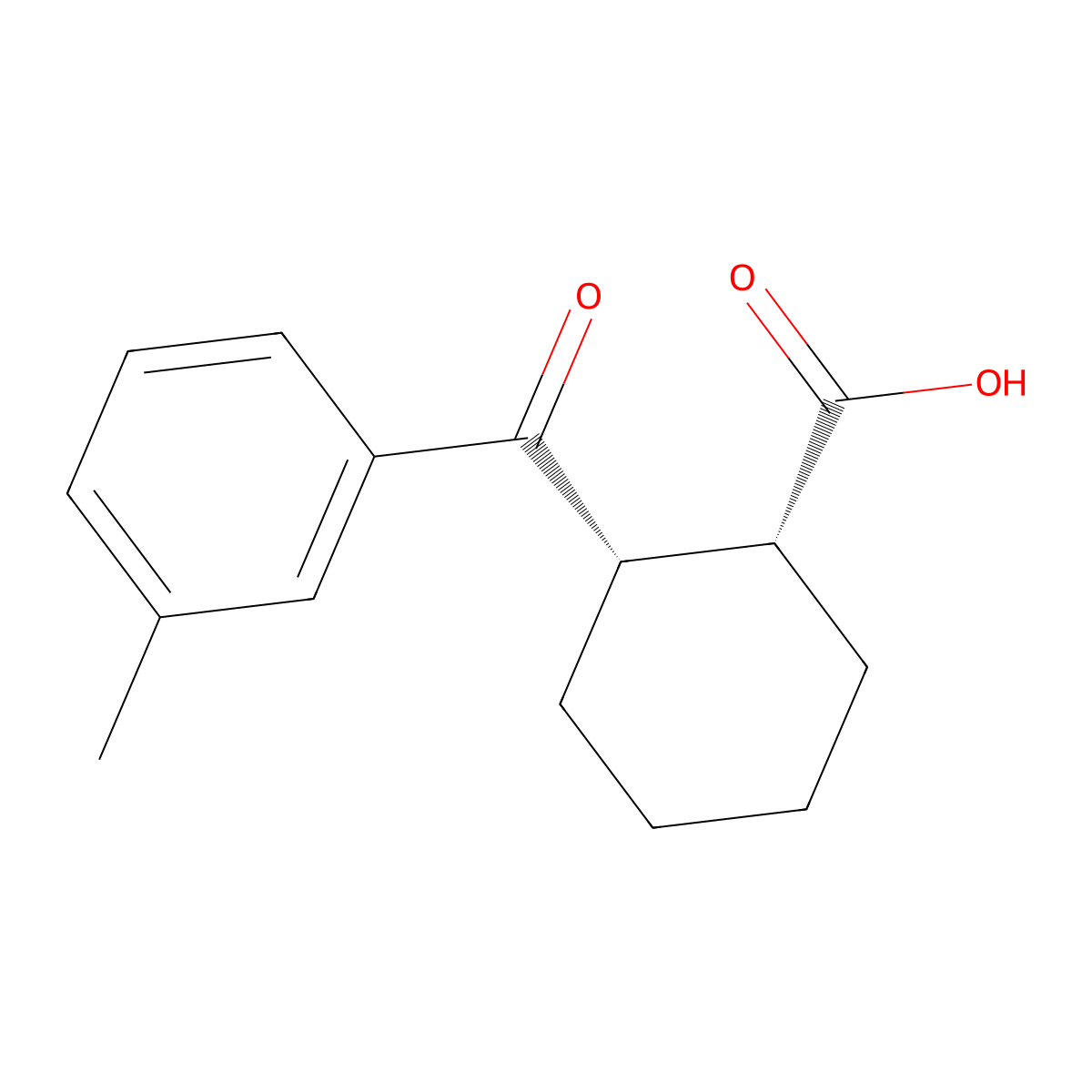cis-2-(3-Methylbenzoyl)cyclohexane-1-carboxylic acid molecular structure, CAS 733742-60-4