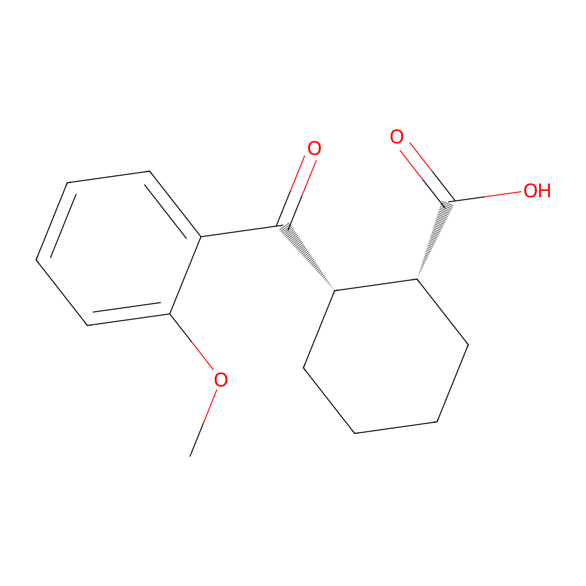 cis-2-(2-Methoxybenzoyl)cyclohexane-1-carboxylic acid molecular structure, CAS 733742-61-5