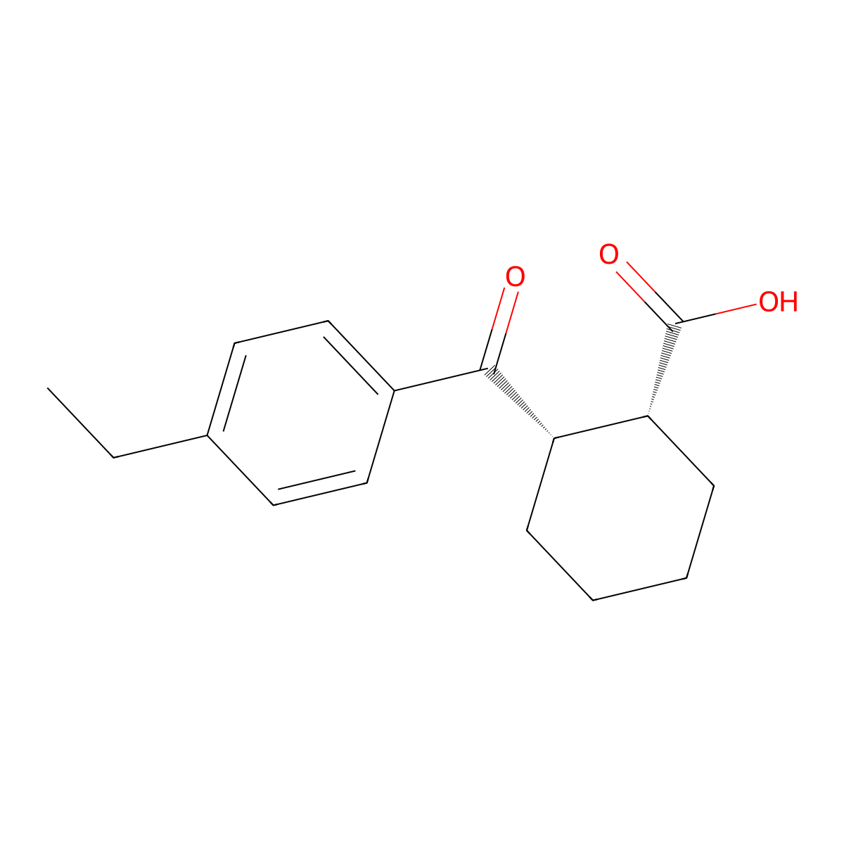 cis-2-(4-Ethylbenzoyl)cyclohexane-1-carboxylic acid molecular structure, CAS 733742-65-9