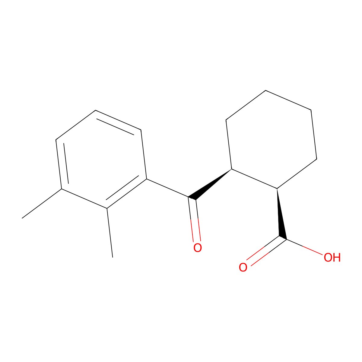 cis-2-(2,3-Dimethylbenzoyl)cyclohexane-1-carboxylic acid molecular structure, CAS 733742-67-1