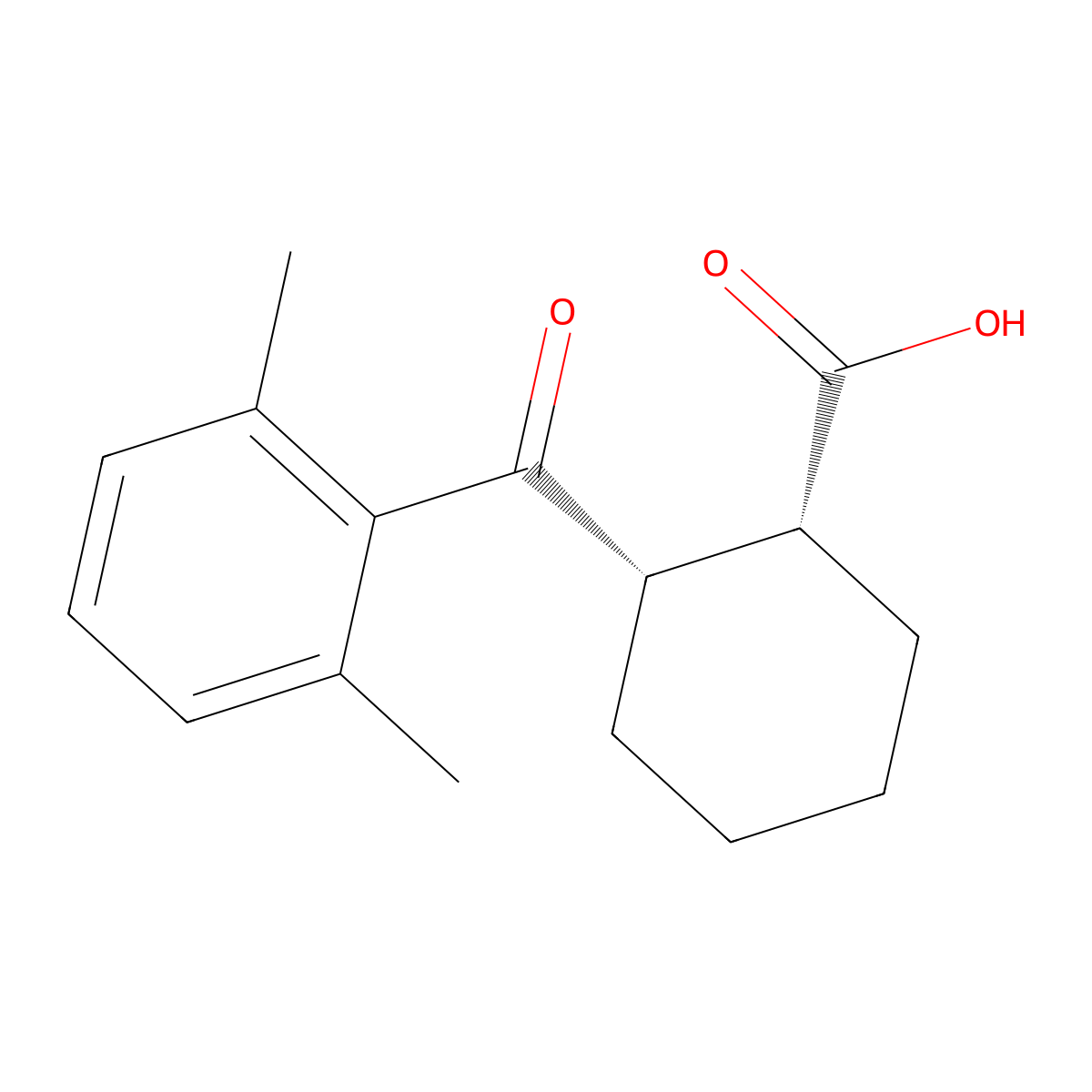 cis-2-(2,6-Dimethylbenzoyl)cyclohexane-1-carboxylic acid molecular structure, CAS 733742-68-2