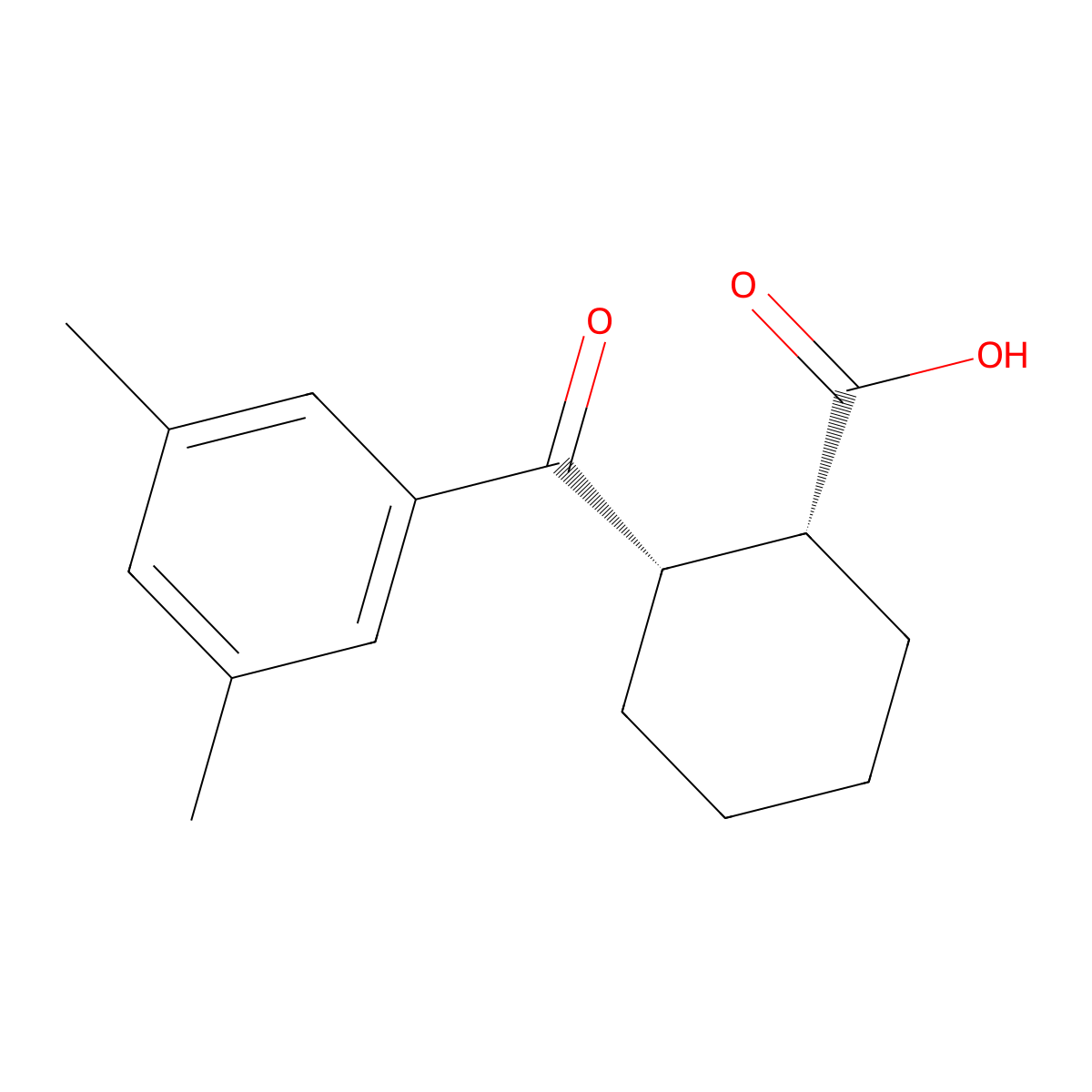 cis-2-(3,5-Dimethylbenzoyl)cyclohexane-1-carboxylic acid molecular structure, CAS 733742-69-3