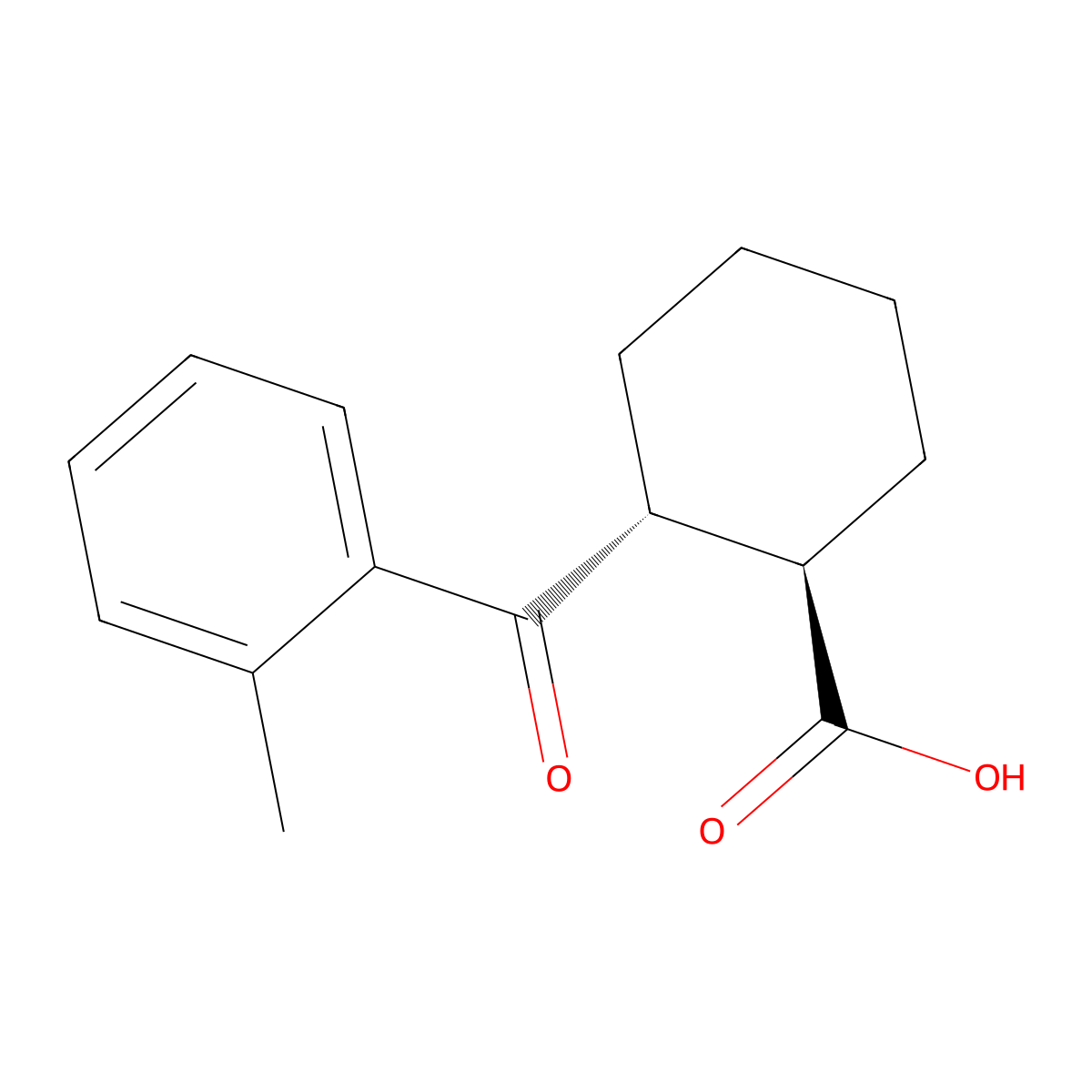 trans-2-(2-Methylbenzoyl)cyclohexane-1-carboxylic acid molecular structure, CAS 733742-70-6