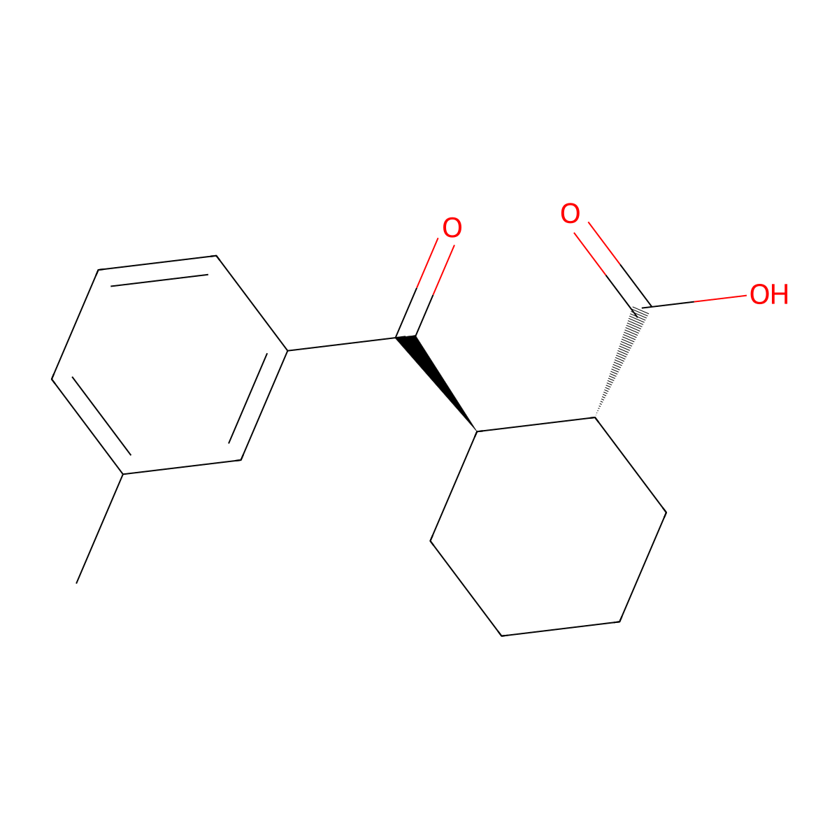trans-2-(3-Methylbenzoyl)cyclohexane-1-carboxylic acid molecular structure, CAS 733742-71-7