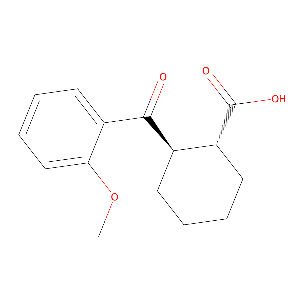 trans-2-(2-Methoxybenzoyl)cyclohexane-1-carboxylic acid molecular structure, CAS 733742-72-8