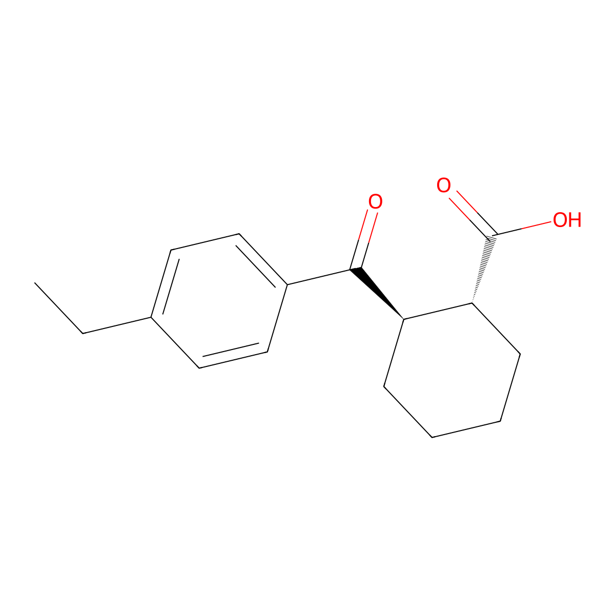 trans-2-(4-Ethylbenzoyl)cyclohexane-1-carboxylic acid molecular structure, CAS 733742-77-3