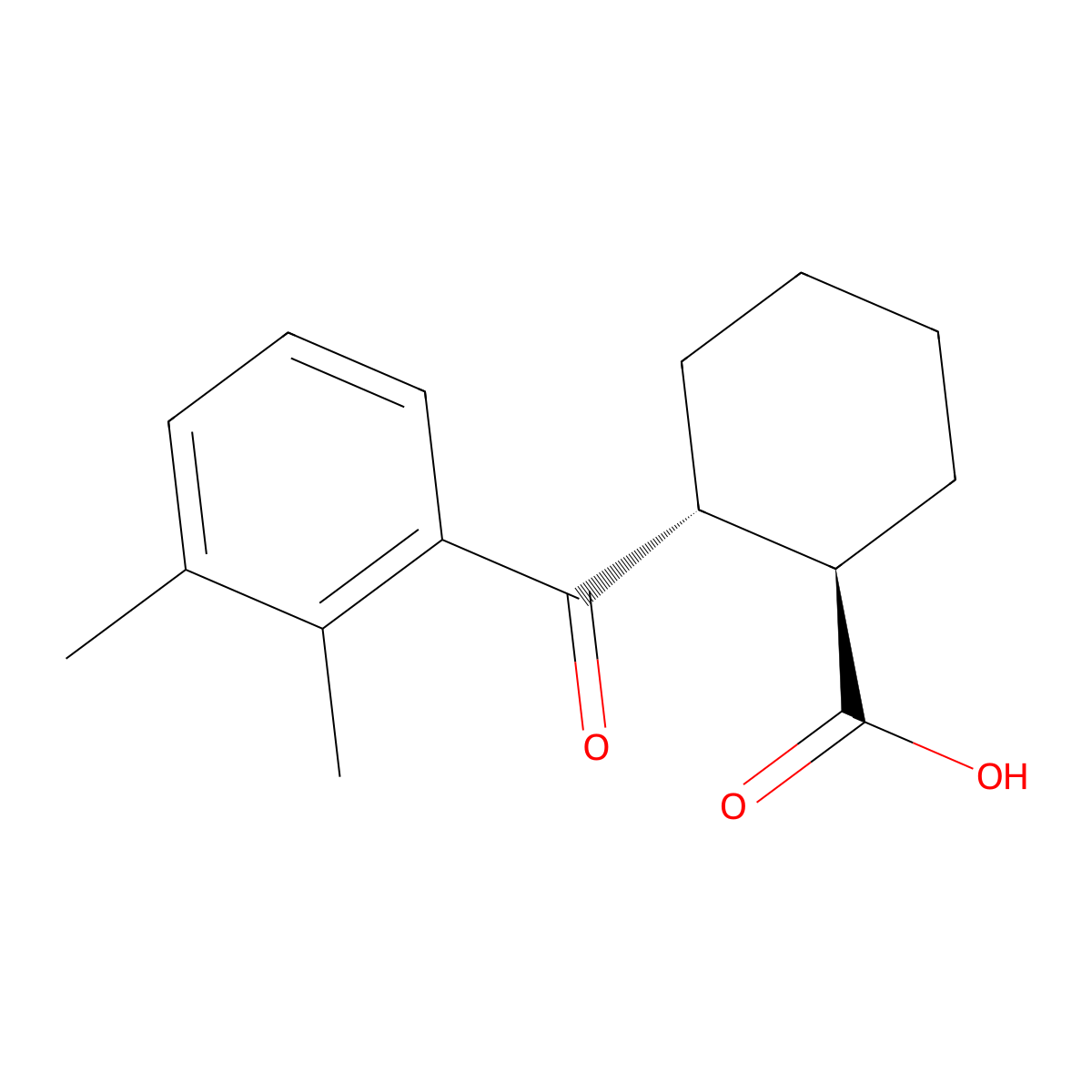 trans-2-(2,3-Dimethylbenzoyl)cyclohexane-1-carboxylic acid molecular structure, CAS 733742-80-8