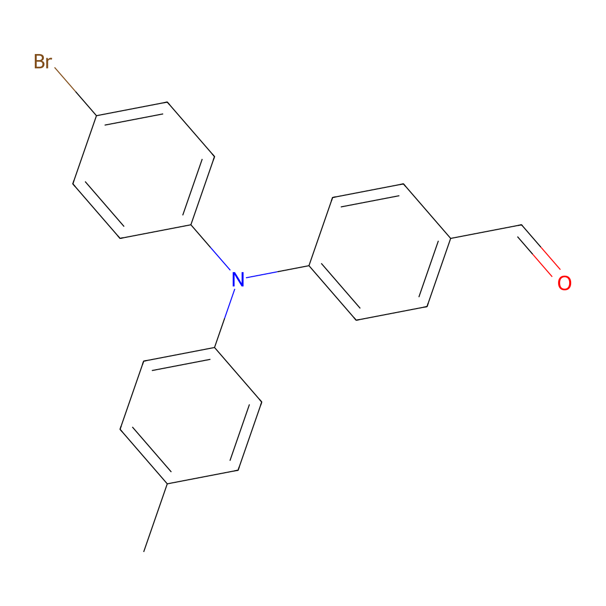 4-[(4-bromophenyl)(4-methylphenyl)amino]Benzaldehyde molecular structure, CAS 733744-98-4