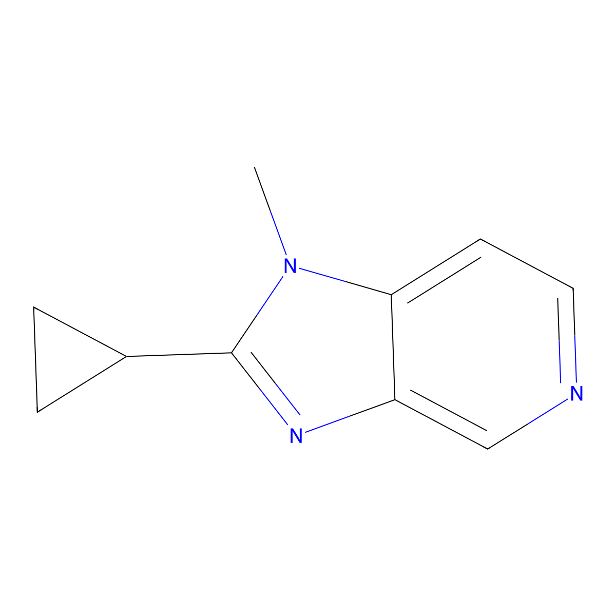 2-cyclopropyl-1-methyl-1H-imidazo[4,5-c]pyridine molecular structure, CAS 733758-42-4