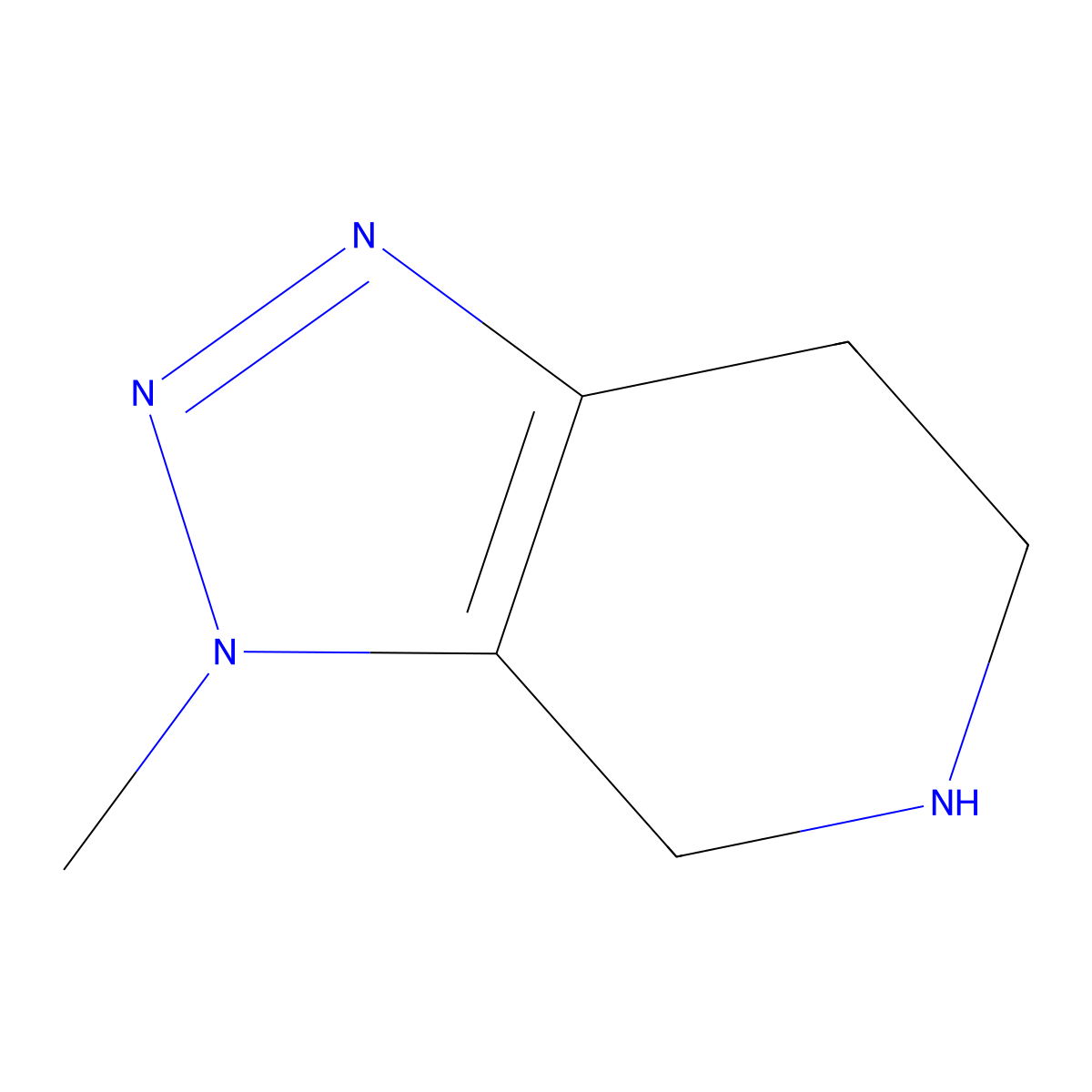3-Methyl-4,5,6,7-tetrahydro-3H-[1,2,3]triazolo[4,5-C]pyridine molecular structure, CAS 733758-57-1