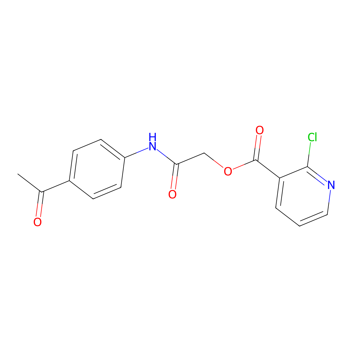 [2-(4-Acetylanilino)-2-oxoethyl] 2-chloropyridine-3-carboxylate molecular structure, CAS 733760-51-5