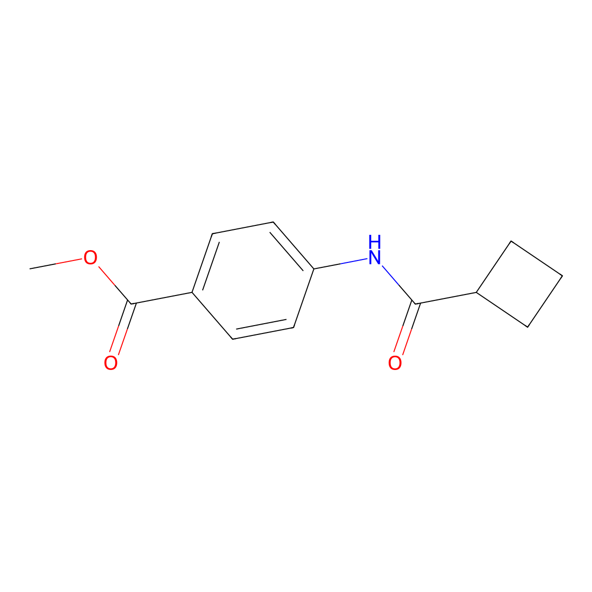 4-(Cyclobutanecarbonyl-amino)-benzoic acid methyl ester molecular structure, CAS 733763-87-6