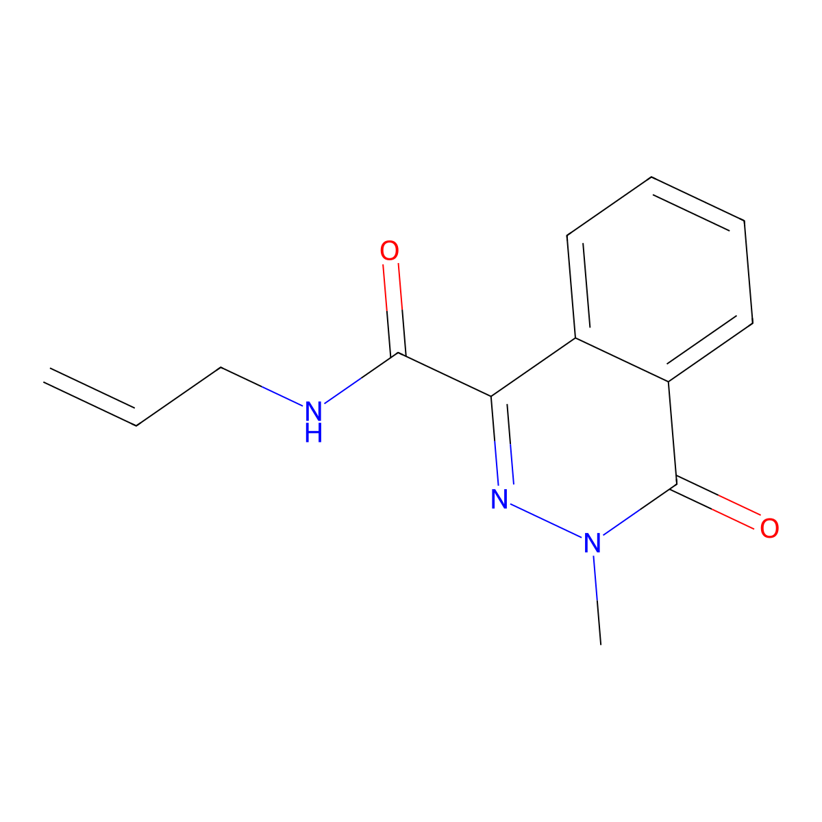 3-methyl-4-oxo-N-prop-2-enylphthalazine-1-carboxamide molecular structure, CAS 733765-04-3