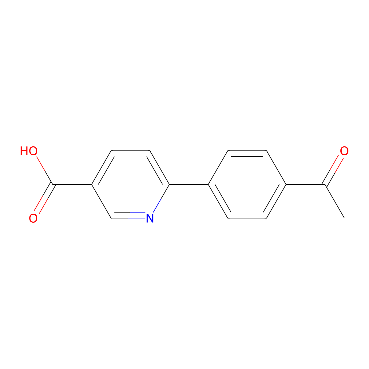 6-(4-Acetylphenyl)nicotinic acid molecular structure, CAS 733776-51-7