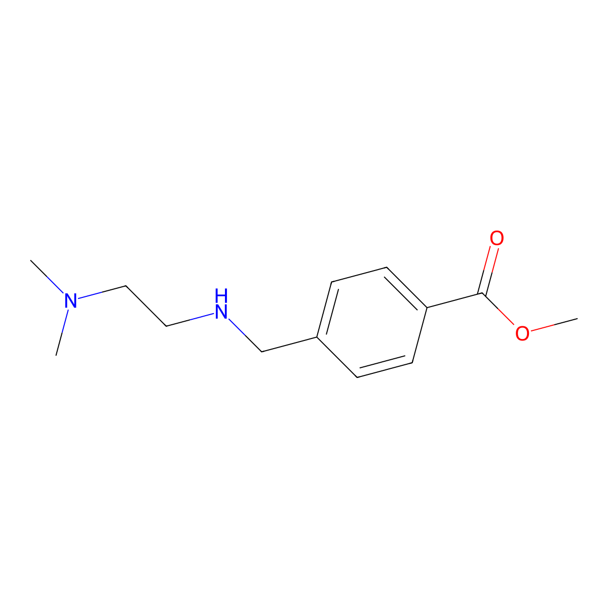 Methyl 4-(((2-(dimethylamino)ethyl)amino)methyl)benzoate molecular structure, CAS 733783-08-9