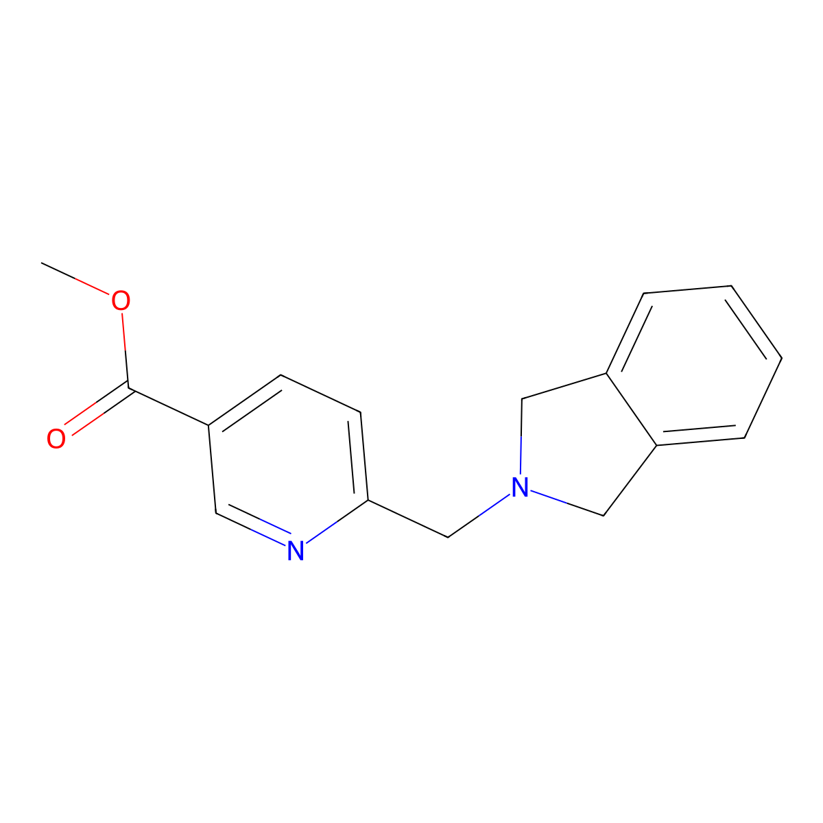 Methyl 6-(isoindolin-2-ylmethyl)nicotinate molecular structure, CAS 733783-36-3