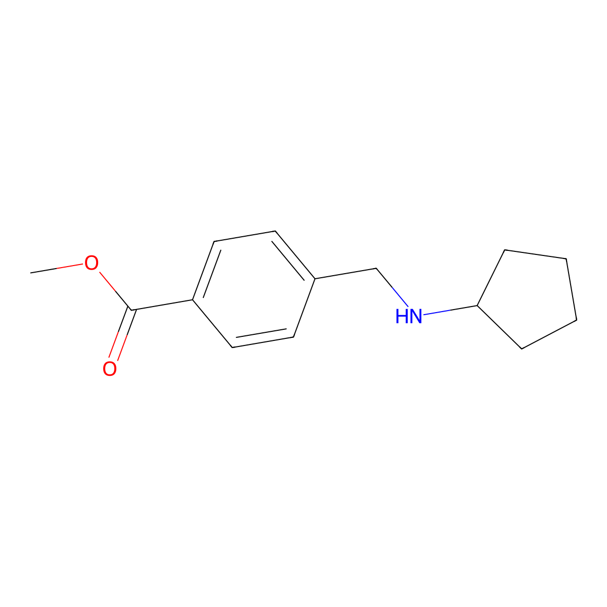 Methyl 4-[(cyclopentylamino)methyl]benzoate molecular structure, CAS 733784-55-9