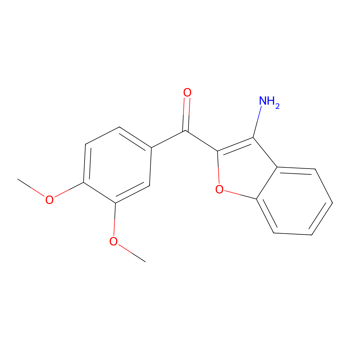 (3-Amino-1-benzofuran-2-yl)(3,4-dimethoxyphenyl)methanone molecular structure, CAS 733790-97-1