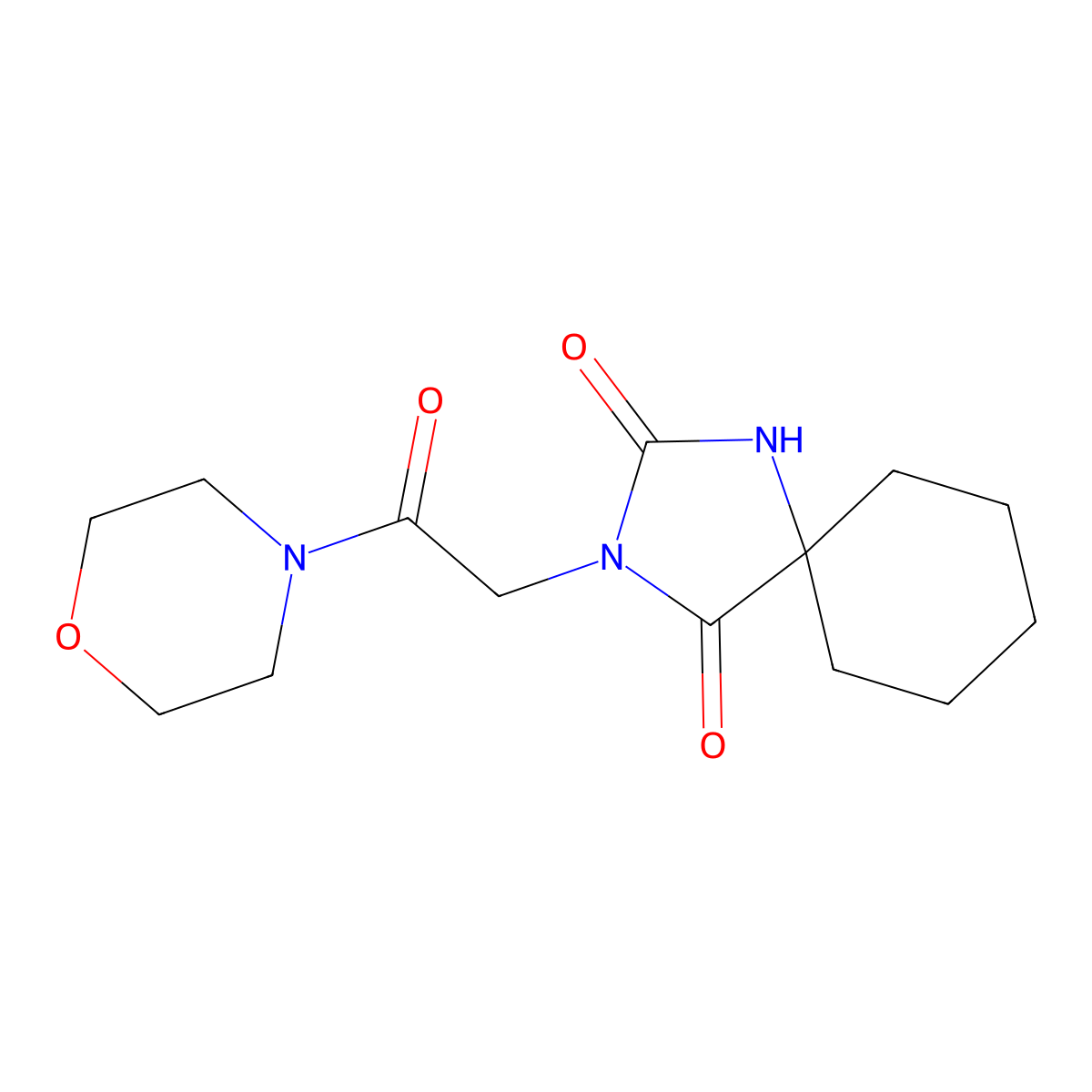 3-(2-Morpholino-2-oxoethyl)-1,3-diazaspiro[4.5]decane-2,4-dione molecular structure, CAS 733791-48-5