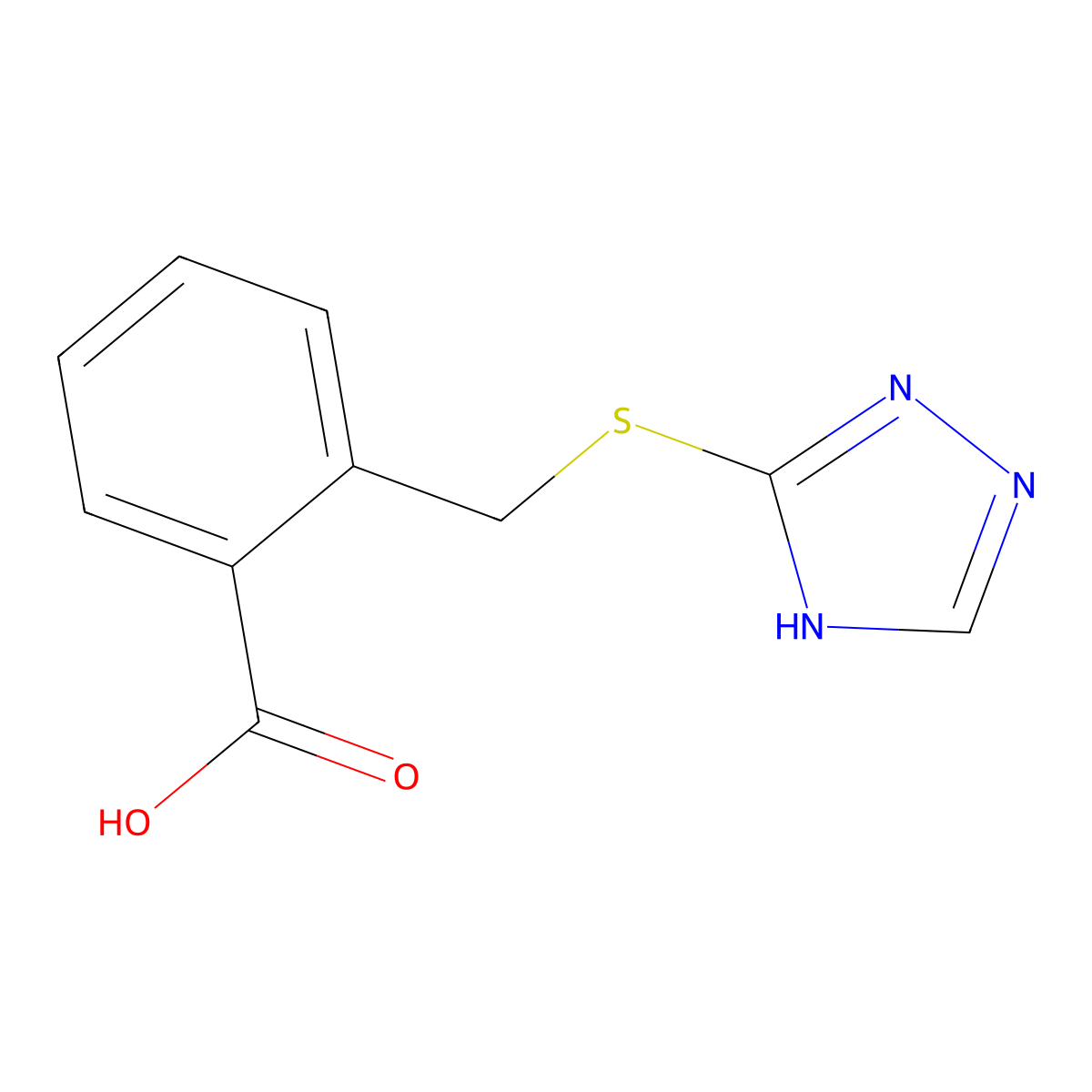 2-[(4H-1,2,4-triazol-3-ylthio)methyl]benzoic acid molecular structure, CAS 733795-49-8