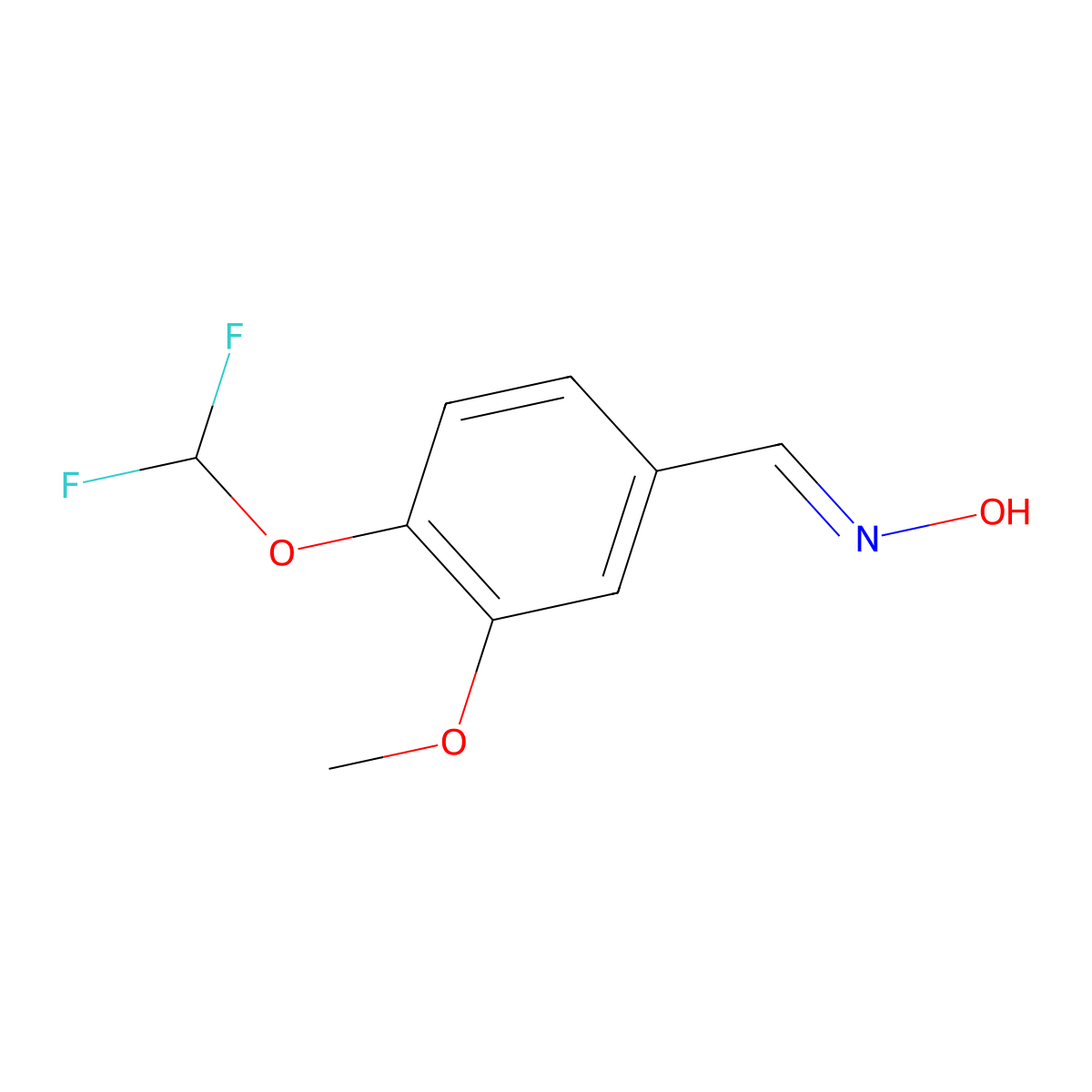 4-(Difluoromethoxy)-3-methoxybenzaldehyde oxime molecular structure, CAS 733796-08-2