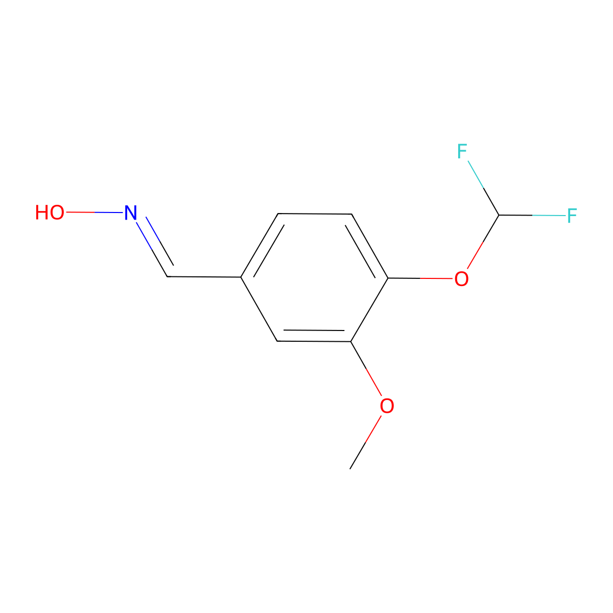 4-(Difluoromethoxy)-3-methoxybenzaldehyde oxime molecular structure, CAS 733796-08-2