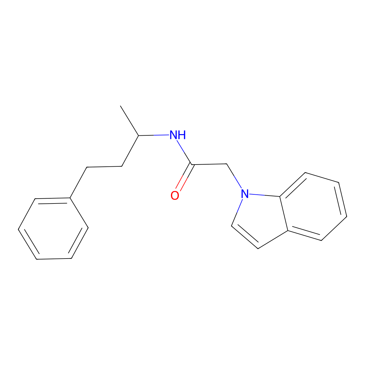 2-(1H-indol-1-yl)-N-(4-phenylbutan-2-yl)acetamide molecular structure, CAS 733797-56-3