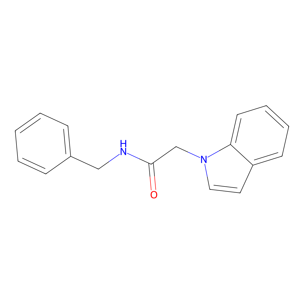 N-benzyl-2-(1H-indol-1-yl)acetamide molecular structure, CAS 733799-04-7
