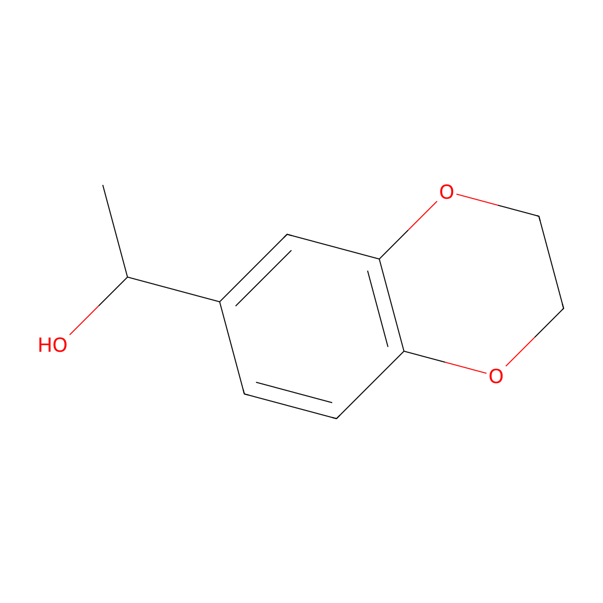 1-(2,3-Dihydro-1,4-benzodioxin-6-yl)ethan-1-ol molecular structure, CAS 7338-03-6
