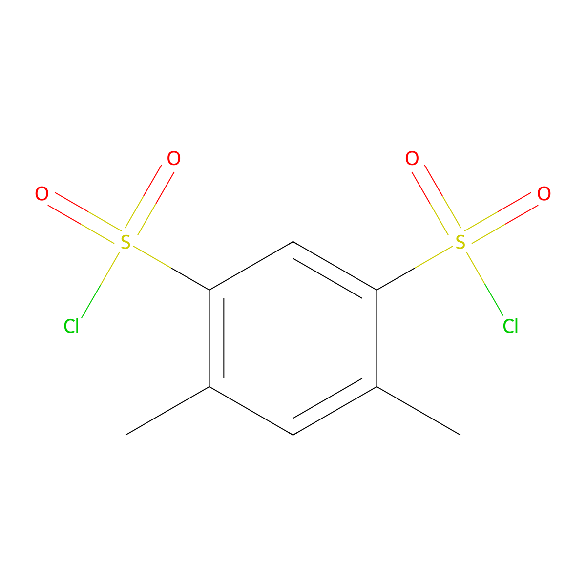 4,6-Dimethylbenzene-1,3-disulfonyl dichloride molecular structure, CAS 7338-26-3
