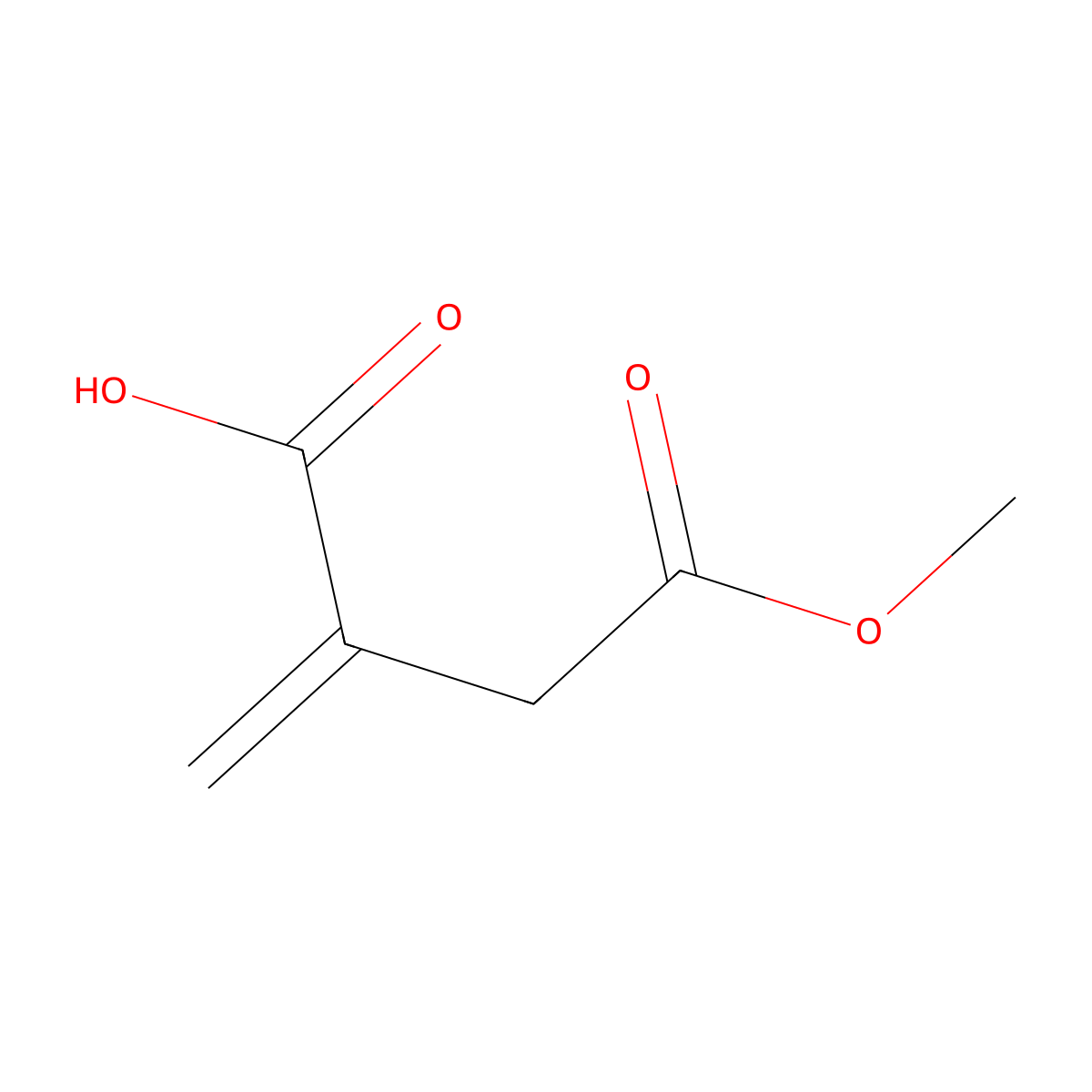 4-Methyl hydrogen 2-methylenesuccinate molecular structure, CAS 7338-27-4