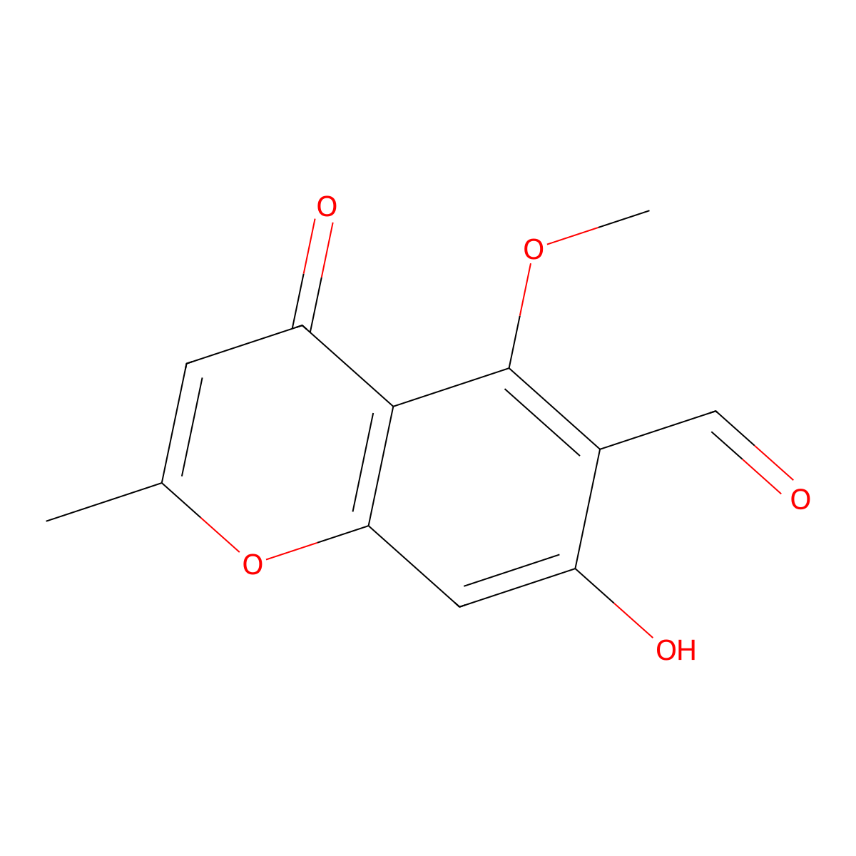 2-Methyl-7-hydroxy-5-methoxy-6-formylchromone molecular structure, CAS 7338-51-4