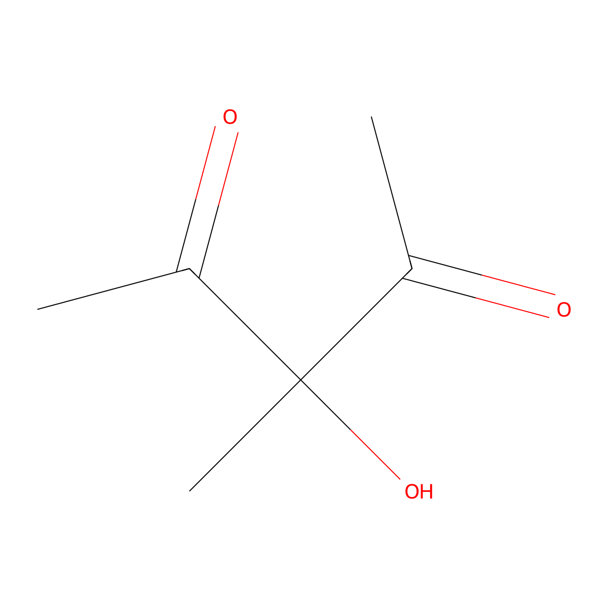 Diacetylmethylcarbinol molecular structure, CAS 7338-73-0
