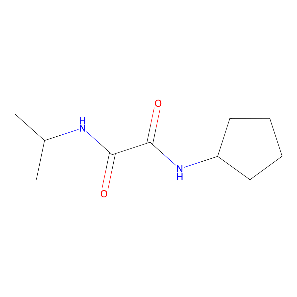 N-cyclopentyl-N'-(propan-2-yl)ethanediamide molecular structure, CAS 733800-74-3