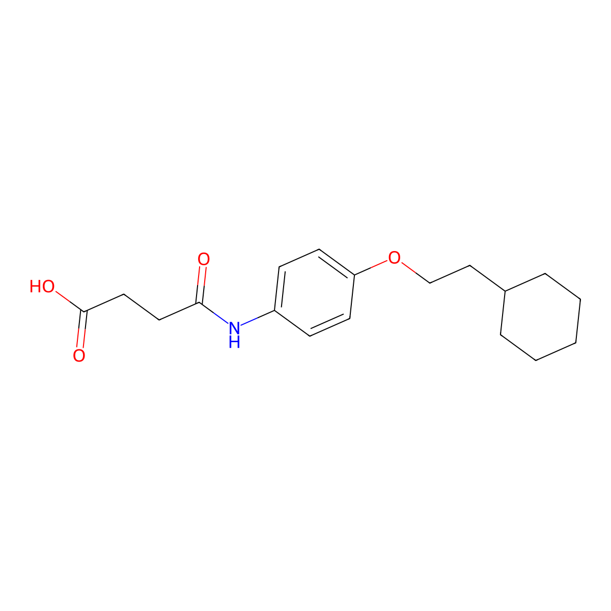 4-[4-(2-Cyclohexylethoxy)anilino]-4-oxobutanoic acid molecular structure, CAS 733801-48-4