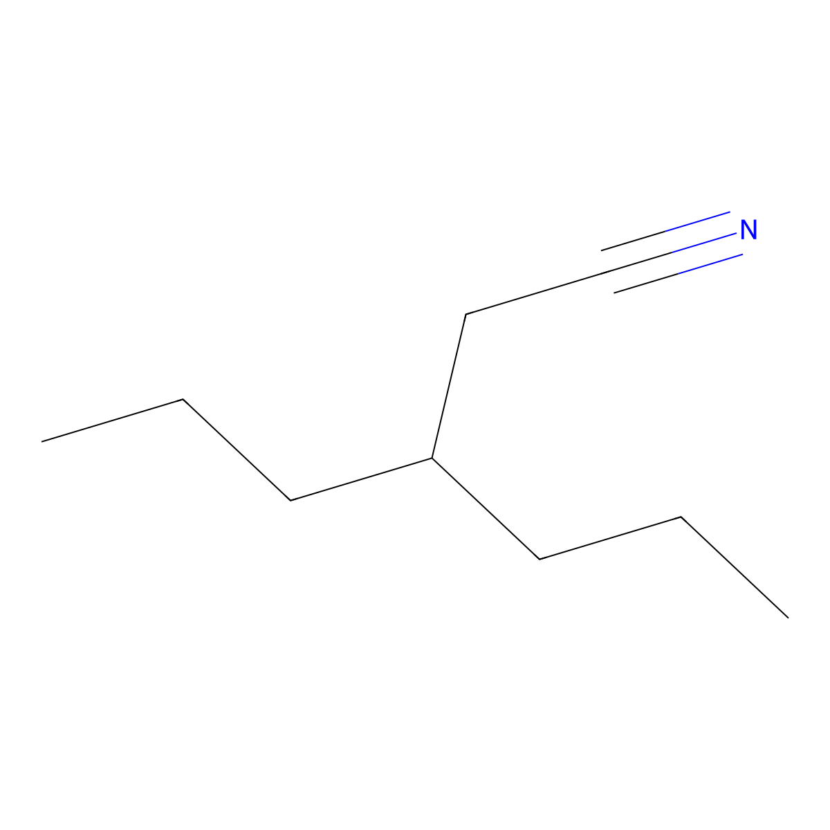 3-Propylhexanenitrile molecular structure, CAS 73383-04-7