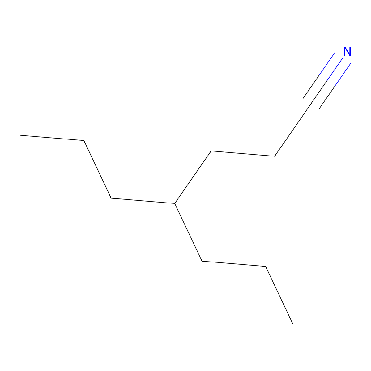 4-Propylheptanenitrile molecular structure, CAS 73383-05-8