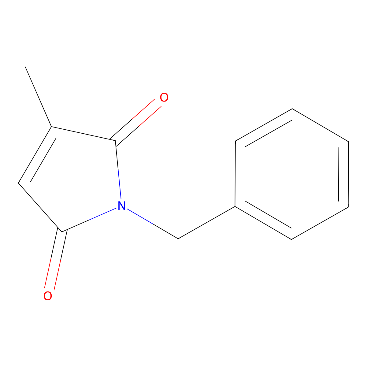 1-benzyl-3-methyl-2,5-dihydro-1H-pyrrole-2,5-dione molecular structure, CAS 73383-82-1
