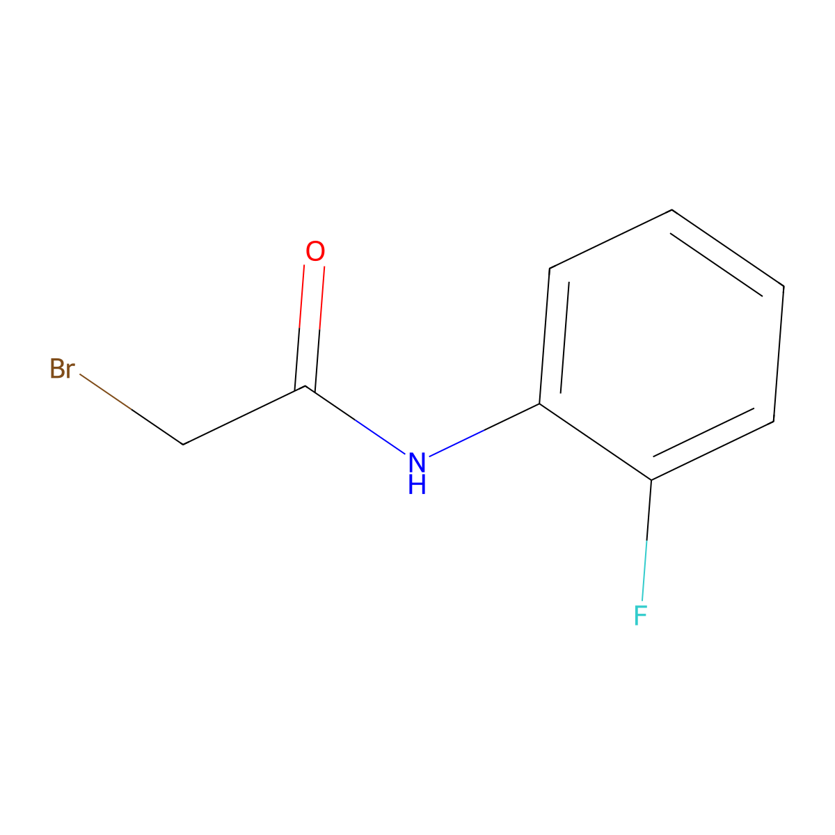 2-bromo-N-(2-fluorophenyl)acetamide molecular structure, CAS 73383-95-6