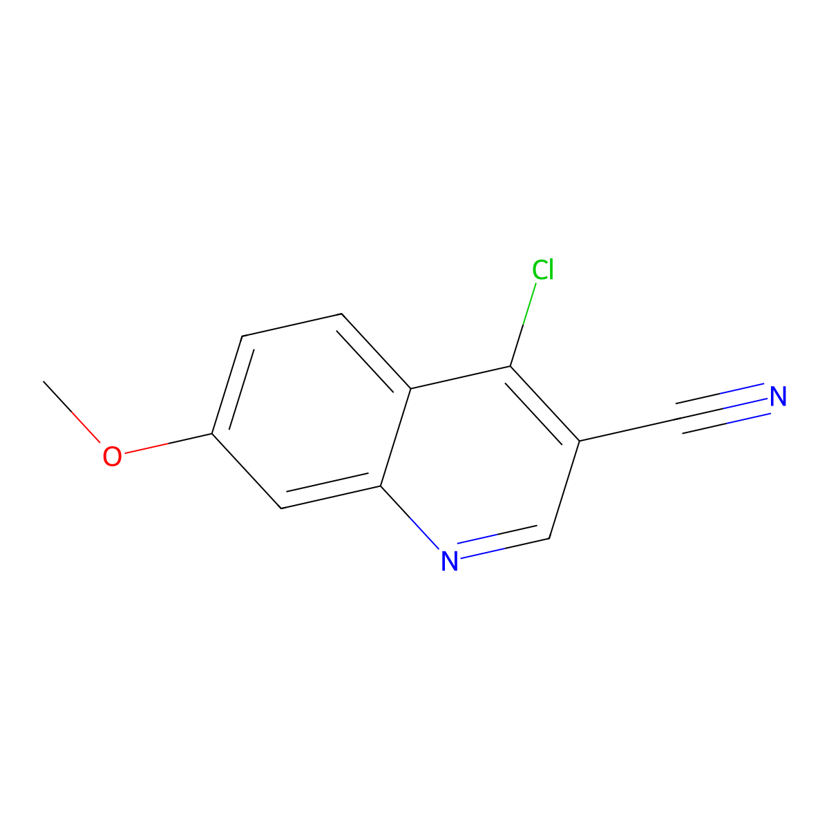 4-Chloro-7-methoxyquinoline-3-carbonitrile molecular structure, CAS 73387-74-3