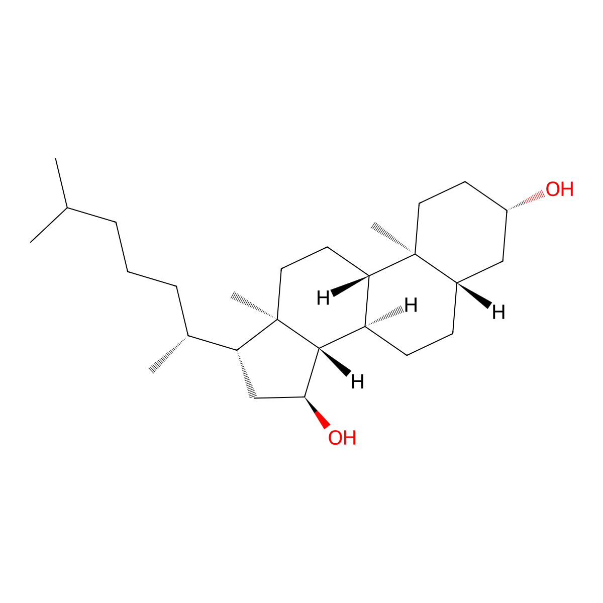 15alpha-Hydroxycholestane molecular structure, CAS 73389-49-8