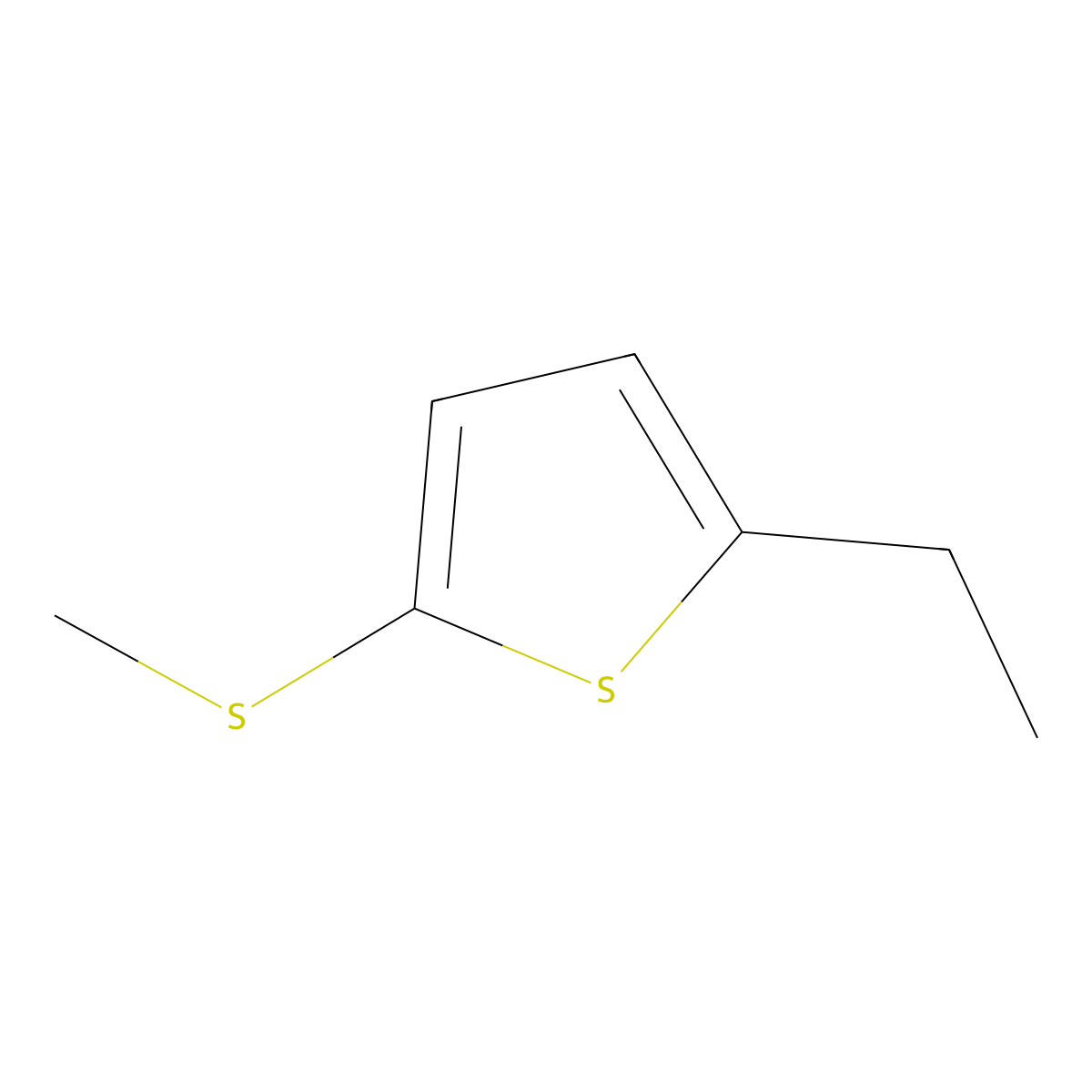 2-Ethyl-5-(methylthio)thiophene molecular structure, CAS 73389-64-7