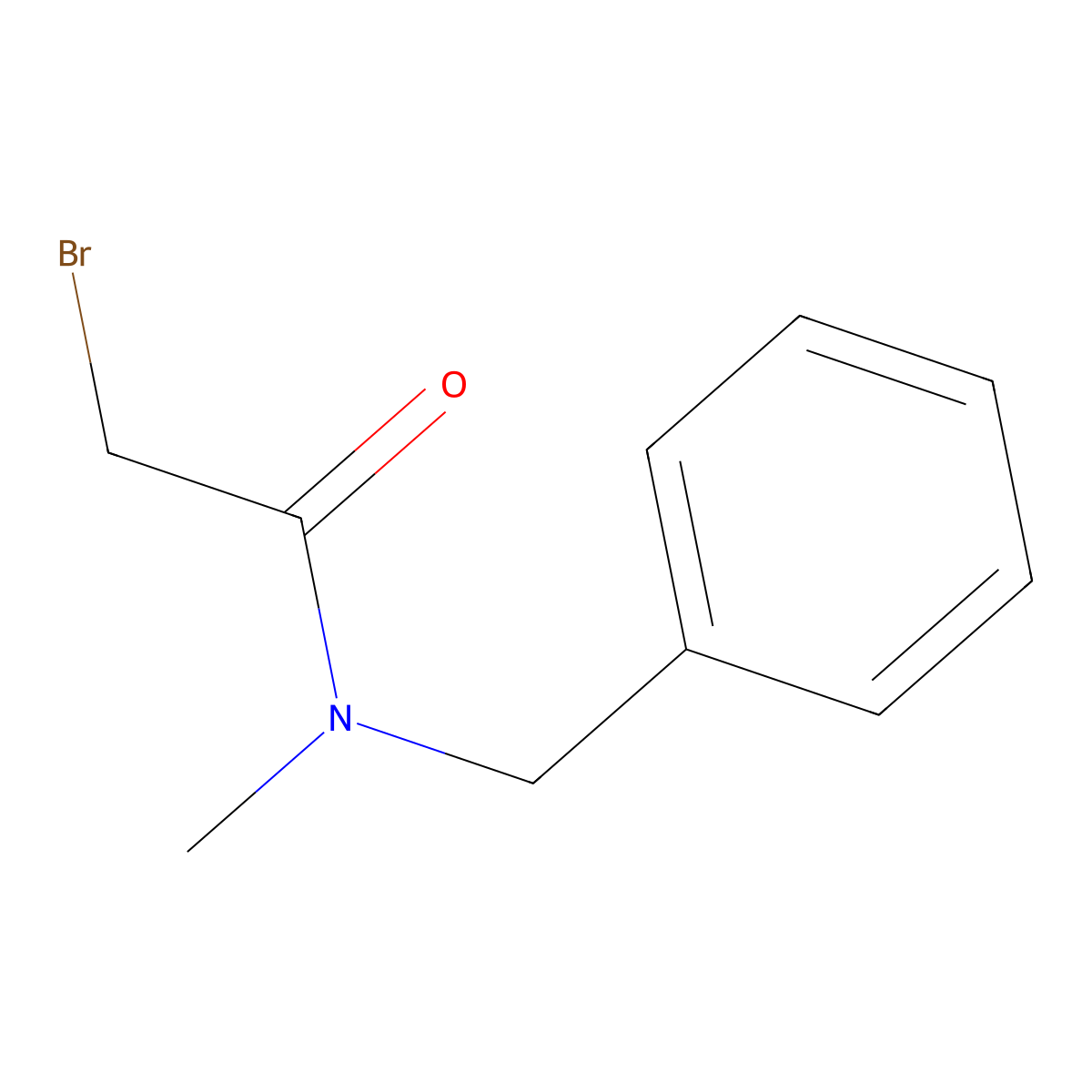 N-benzyl-2-bromo-N-methylacetamide molecular structure, CAS 73391-96-5
